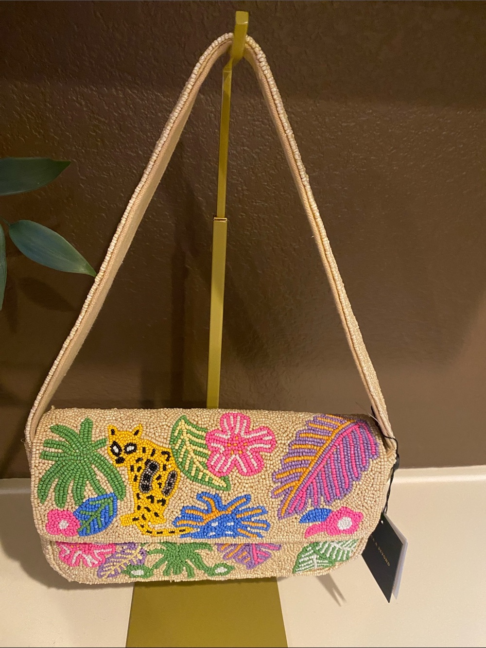 Tjmaxx American and Beaded Tropical Shoulder Bag